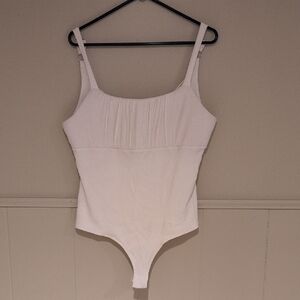 Frankly White Sleeveless Bodysuit